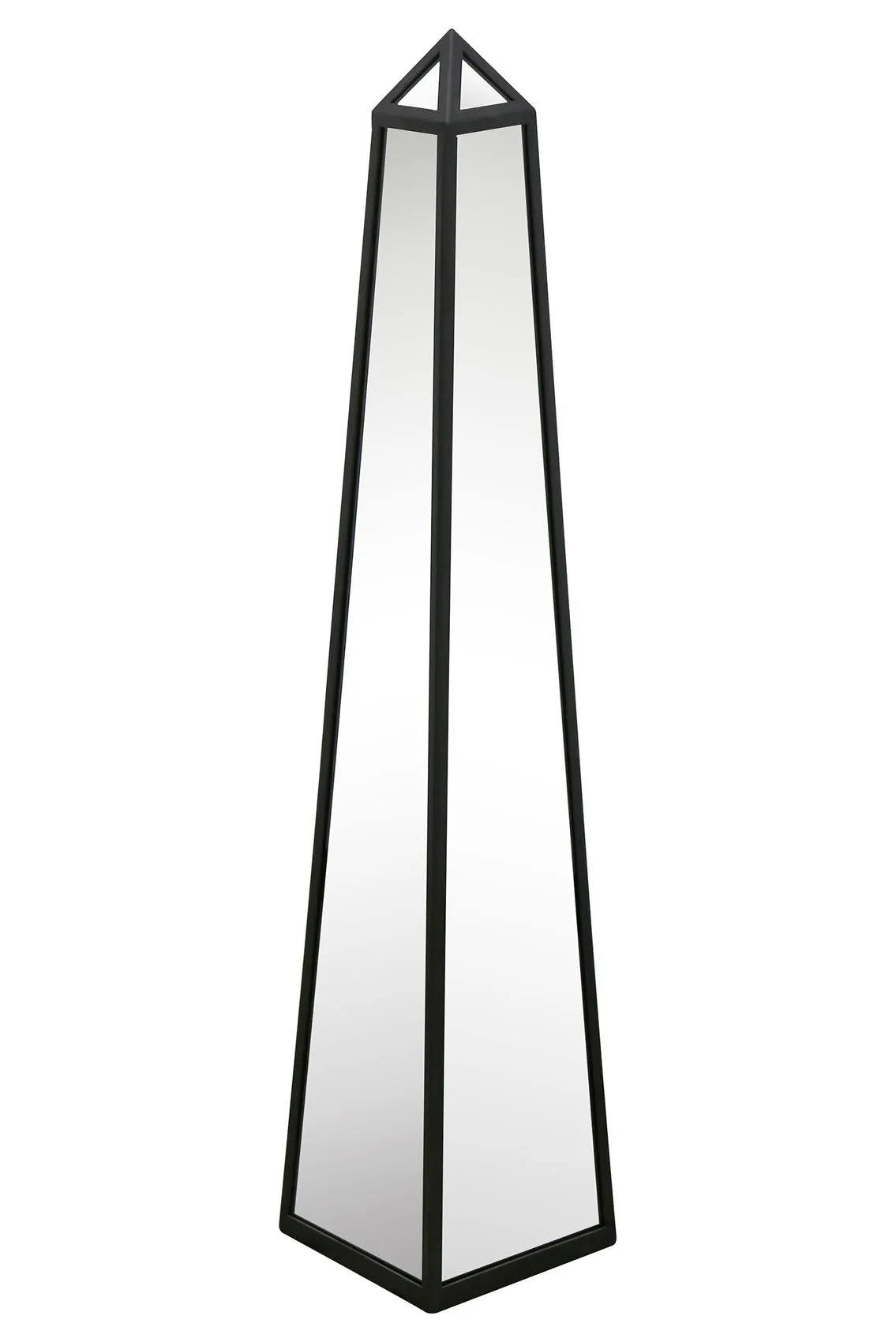 MirrorOutlet Black Metal Edged Mirrored Ornament (120CM X 25CM X 25CM) 6