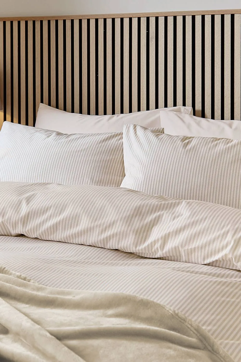 Helena Springfield 'Twill Stripe' Duvet Cover Set in Cream 2