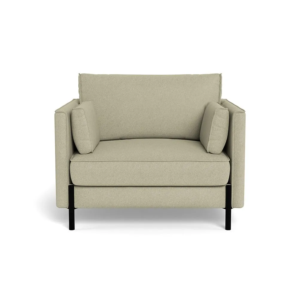 Heal's Tortona Armchair Cotton Grain Black Feet 1