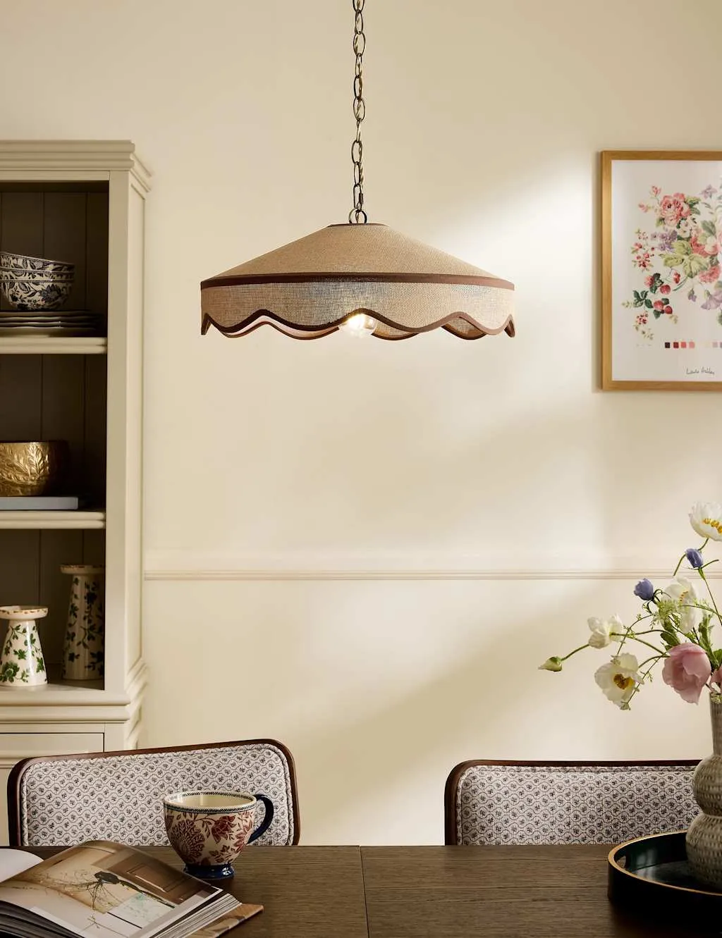 Laura Ashley Buckenham Pendant Light Dark Brown