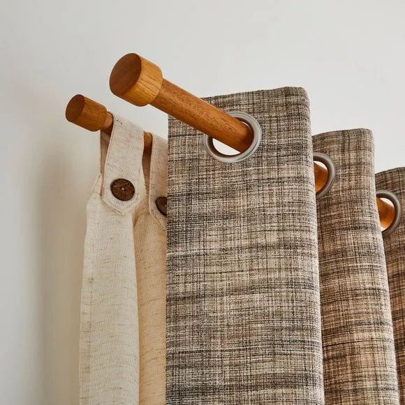 Trinity Double Layer Wood Curtain Pole 2