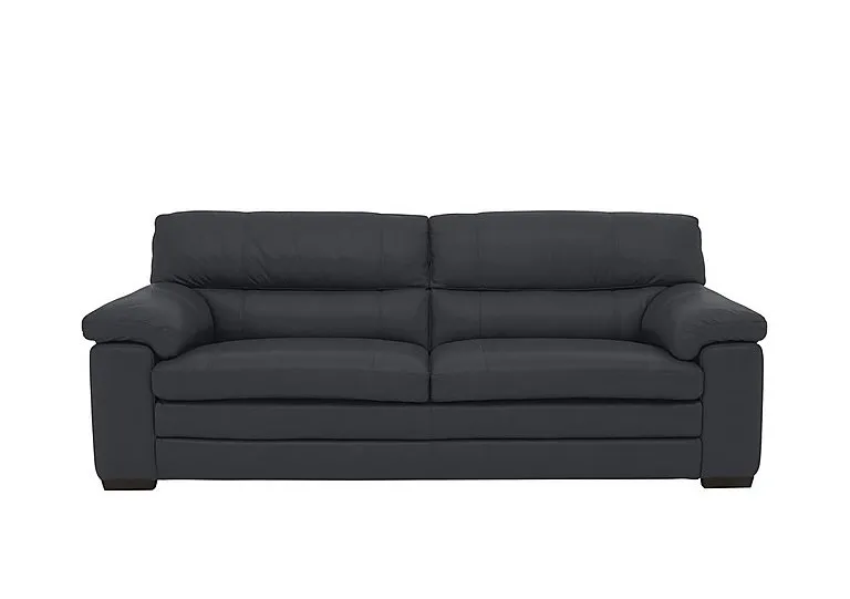Cozee 3 Seater Pure Premium Leather Sofa - Shale Grey