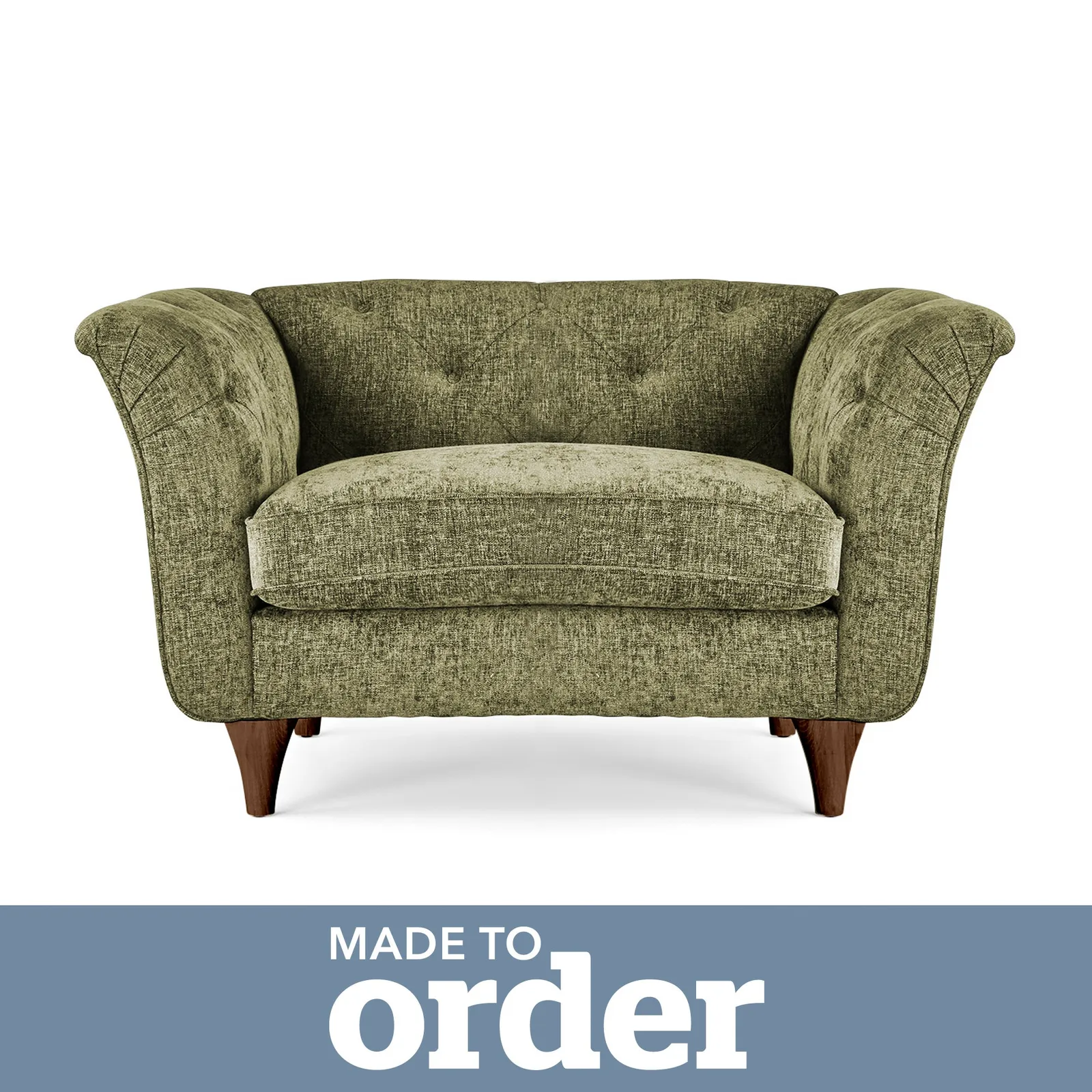 Jaipur Snuggle Chair Luxury Chenille Green