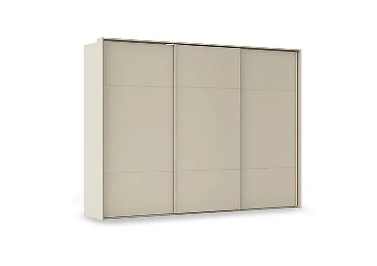Haven 310cm 3 Door Slider Wardrobe with Décor Doors