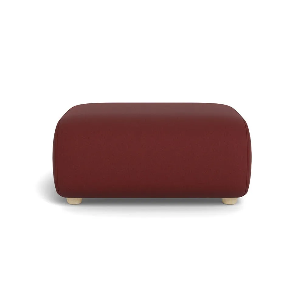 Heal's Lilli Ottoman Capelo Linen-Cotton Etruscan Red Natural Feet 1