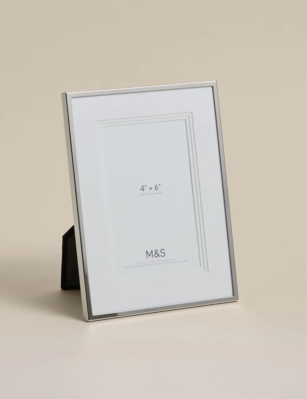 M&S Layered Mount Photo Frame 4x6 inch Silver