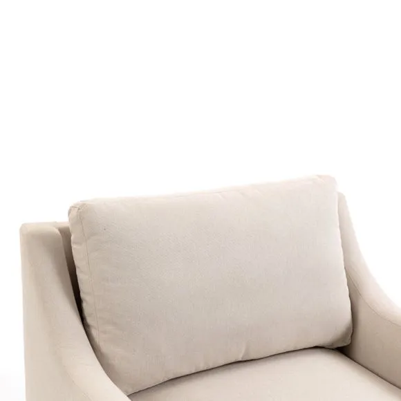 Zella Loose Cover Look Flatweave Accent Chair 3