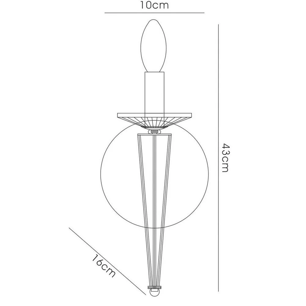Netlighting Santo Wall Lamp E14 Polished ChromeCrystal in Grey 6