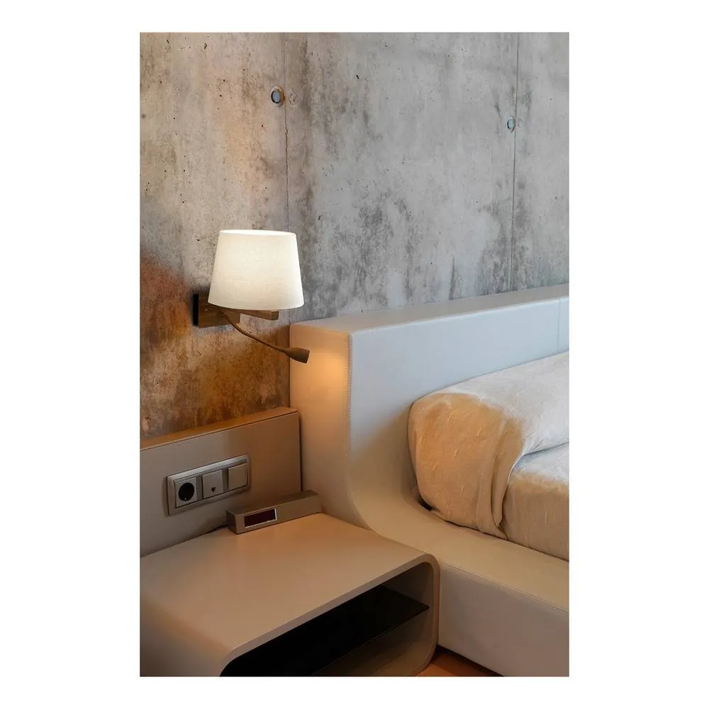 Netlighting Torino LED 2 Light Indoor Wall Light Brown Reading Lamp E27 2