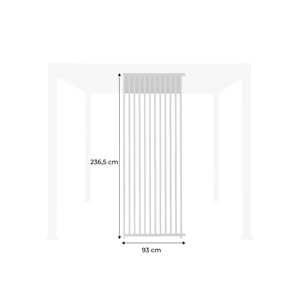 sweeek Vertical louver panel aluminium 100 cm for Triomphe pergola in Dark Grey 5