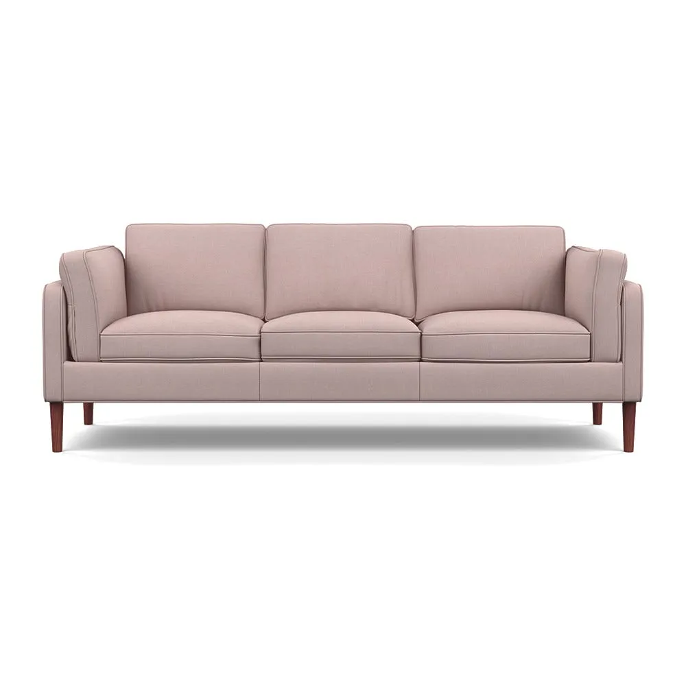 Heal's Sonno 4 Seater Siena Cotton Dusky Pink Walnut Feet 1