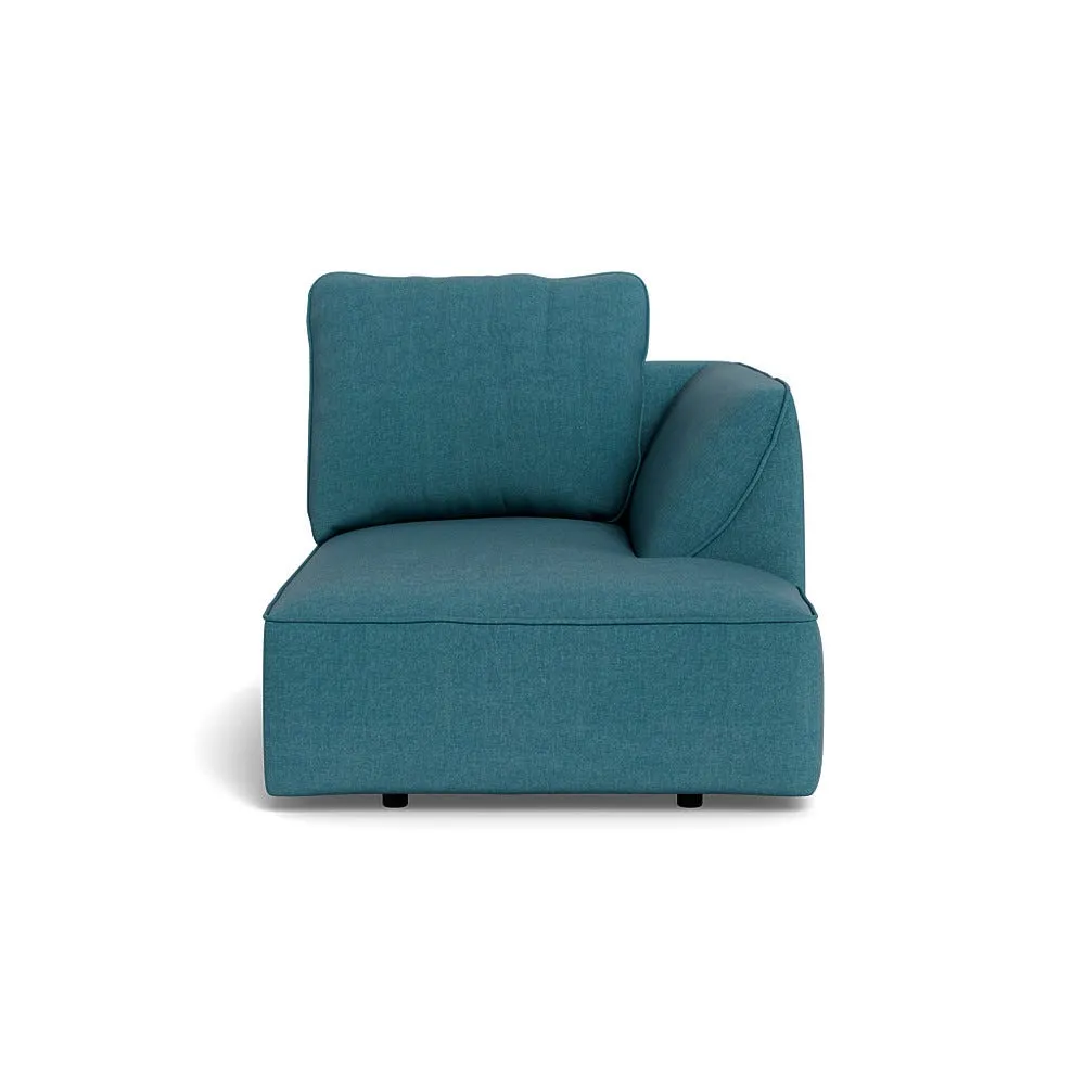 Heal's Morven Right Hand Facing Chaise Unit Brushed Cotton Cadet 1