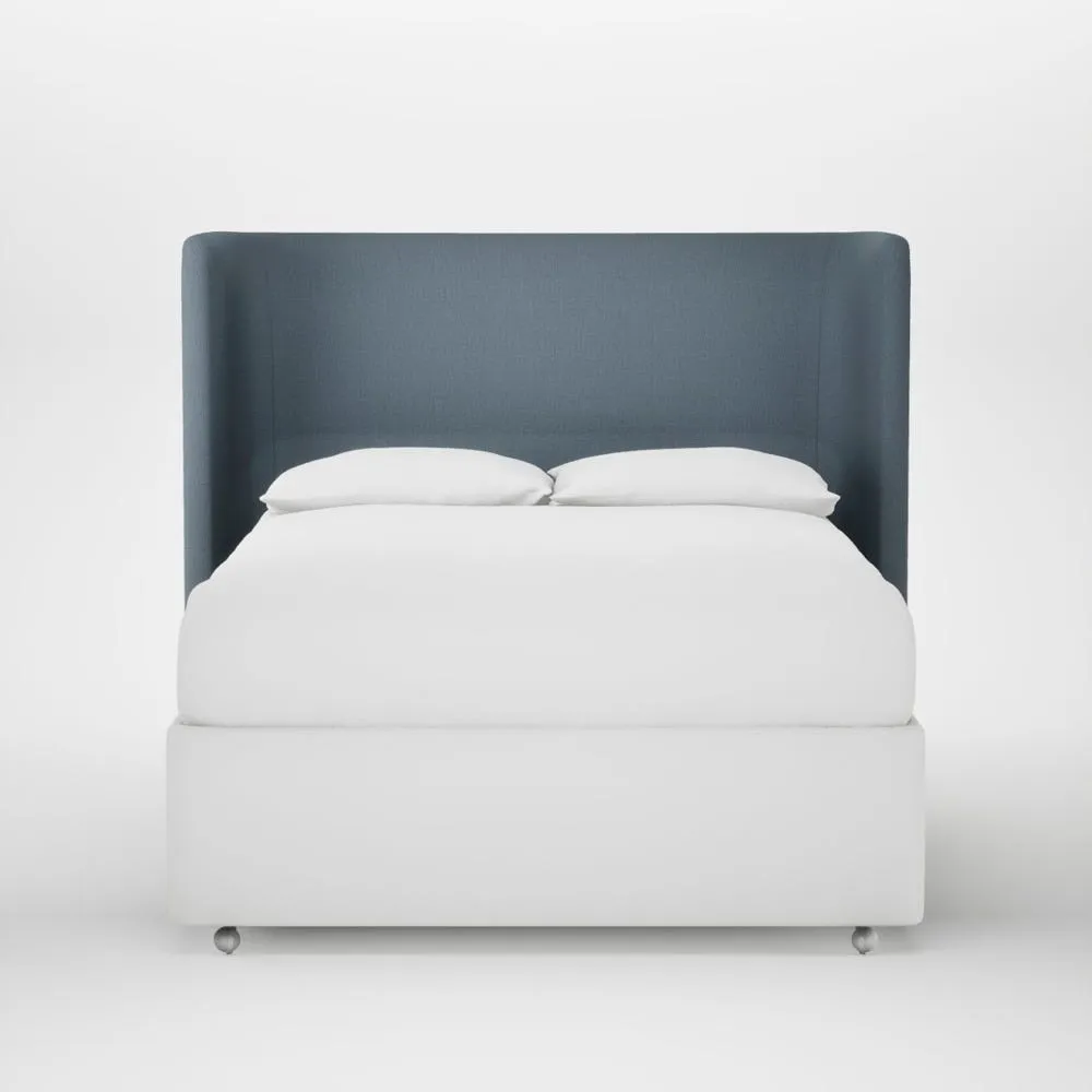 Heal's Monroe Headboard Lift Storage Double Smart Cotton Linen Celestial 1