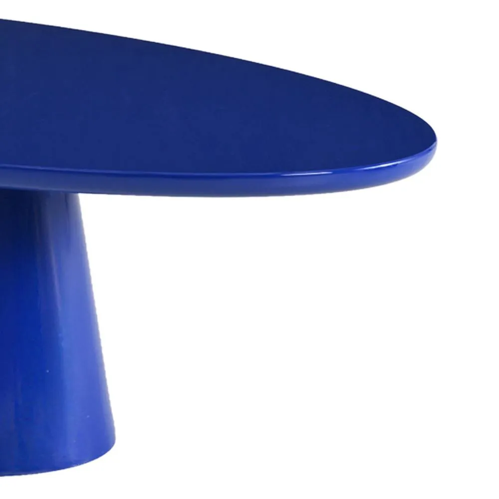 sweeek Oval coffee table with glossy finish in Blue 4