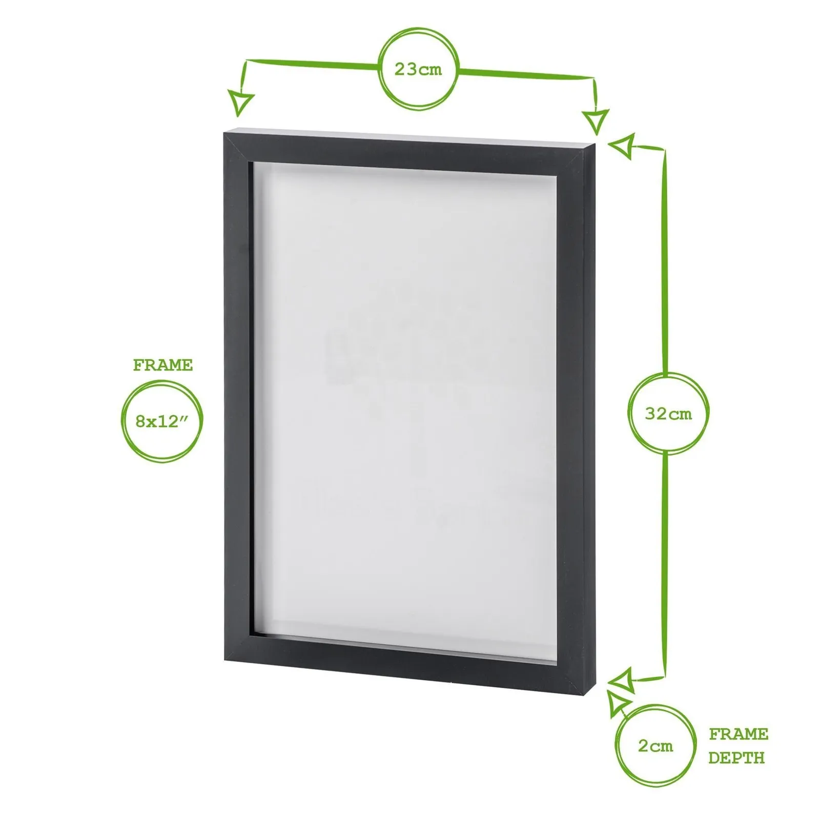 Nicola Spring Photo Frames - A4 (8" x 12") - Pack of 5 in Black 3