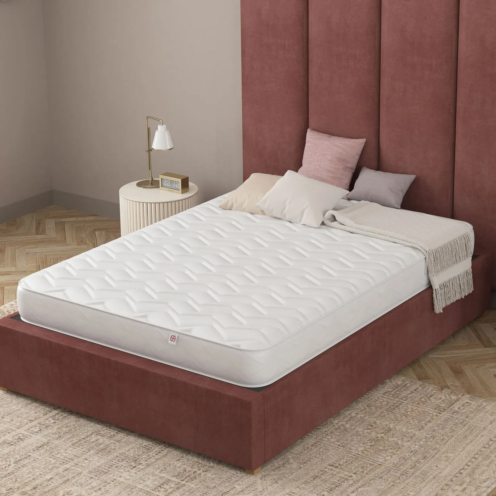 Catherine Lansfield Vitality Support Memory Foam Hybrid Mattress in White