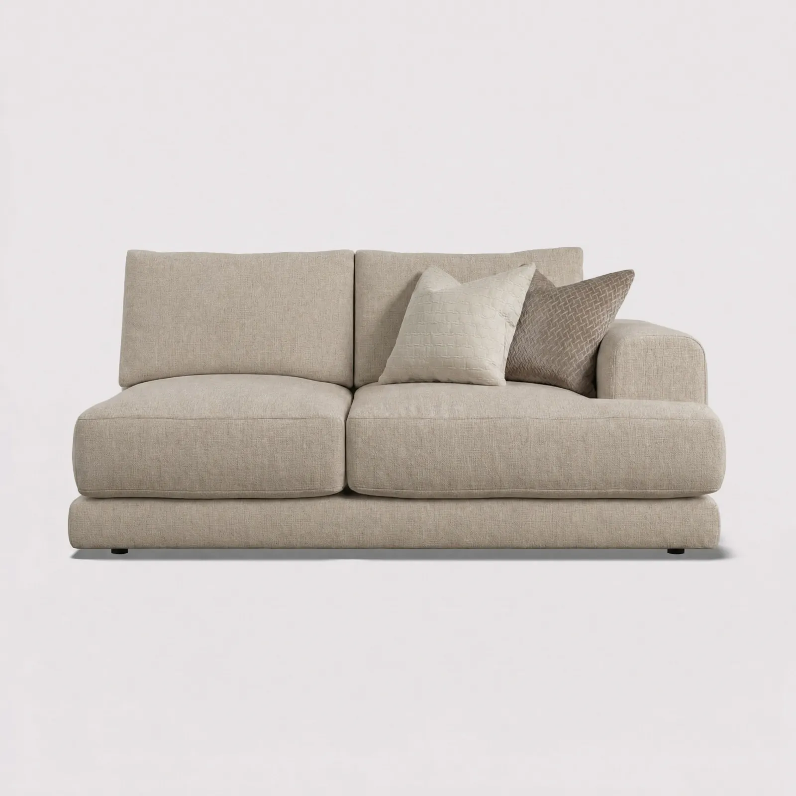 Lomax 1 Arm Medium Sofa Rhf, Brown | Barker & Stonehouse 1