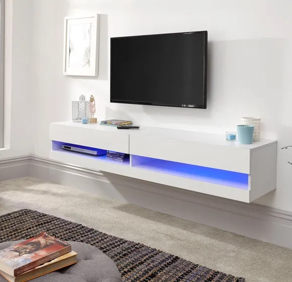 Galicia LED Wide Floating Wall TV Unit for TVs up to 67" 2