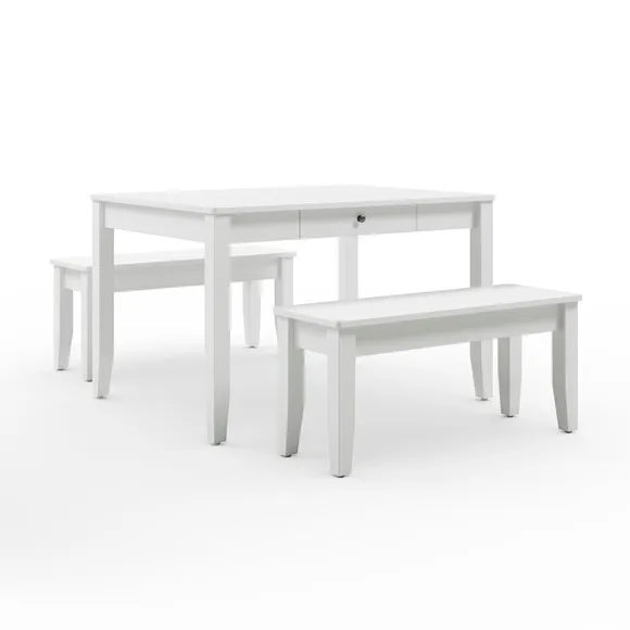 Lynton 4 Seater Dining Table and Bench Set 4