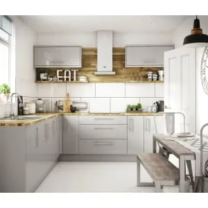 Wickes Orlando Grey Corner Base Unit - 800mm