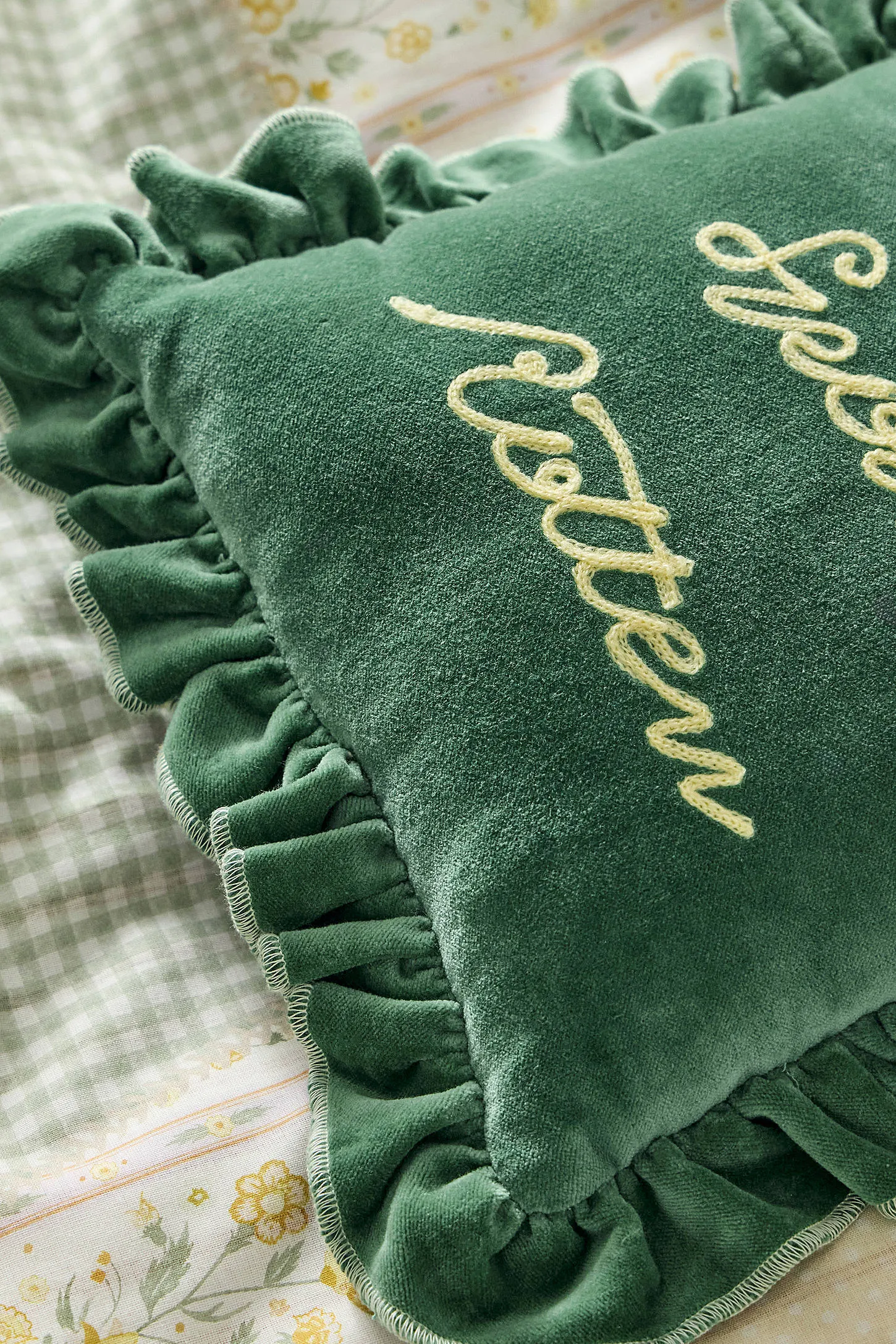 Spoilt Rotten Mini Cushion - Green 2