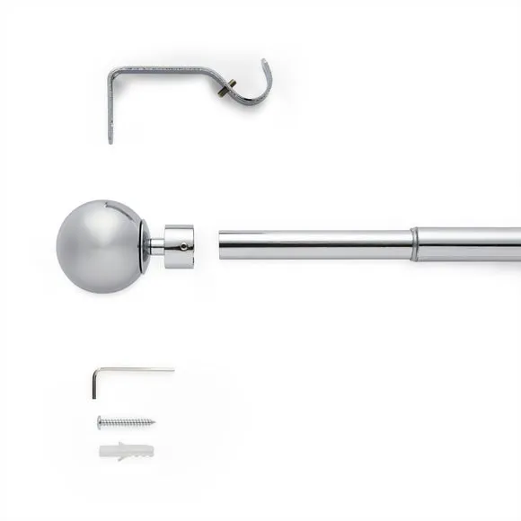 Globe Extendable Metal Eyelet Curtain Pole 2