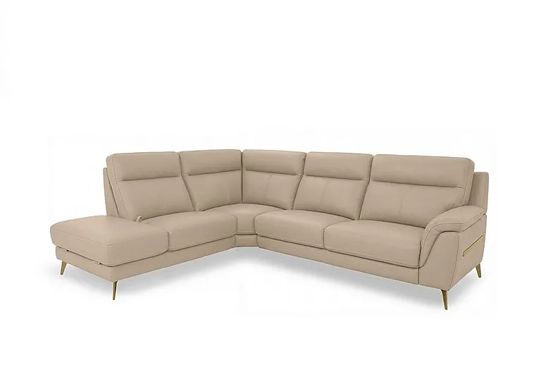 Eclipse Leather Left Hand Facing Corner Sofa with Chaise End Storage - Sofas and Armchairs