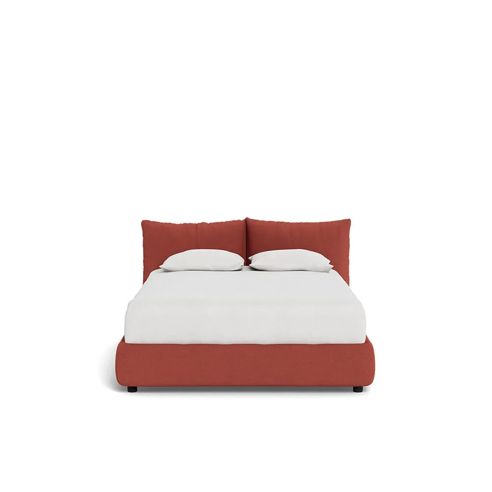 Heal's Pillow Bed Double Tundra Texture Rust 1