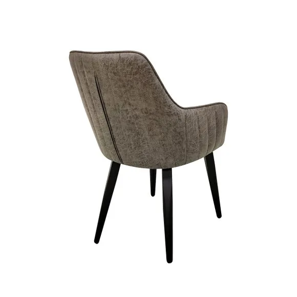 Indus Valley Set of 2 Logan Dining Chairs, Faux Leather 5