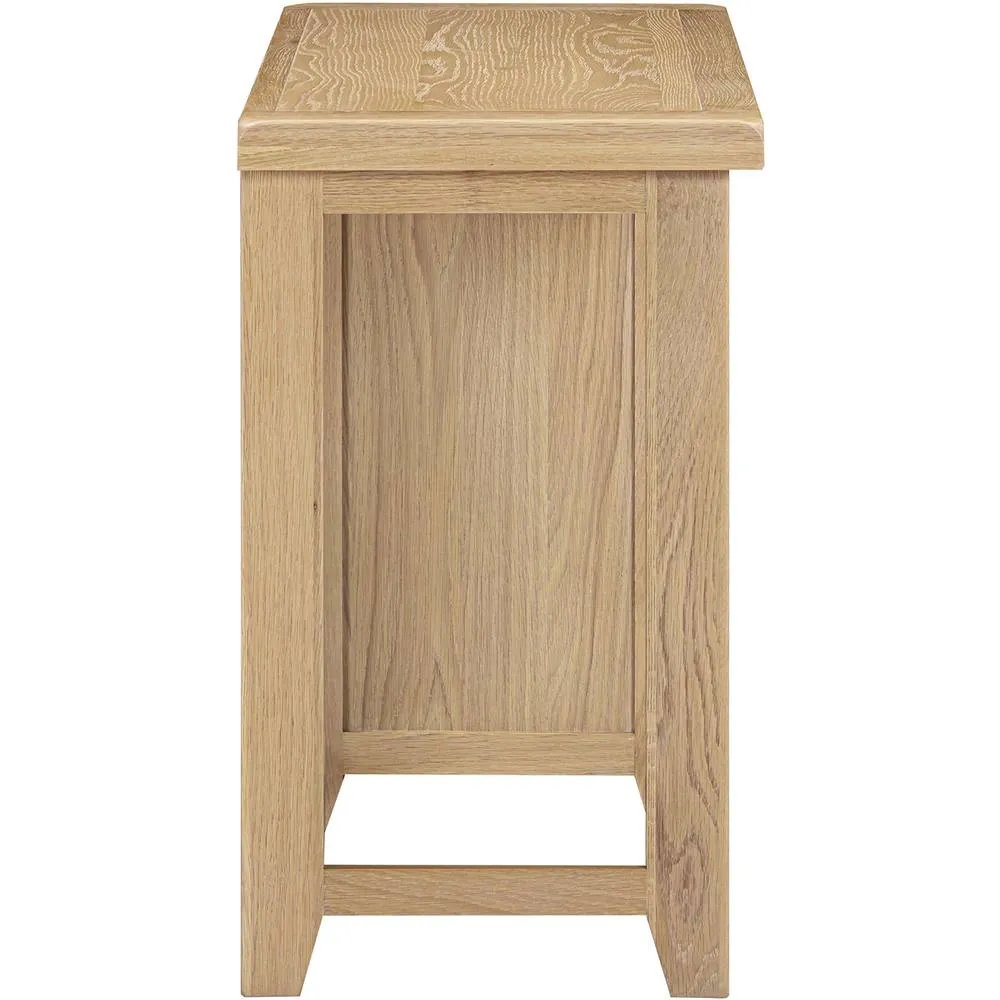 Seconique Windsor 3 Drawer Dressing Table & Mirror - Natural Oak in Light Oak 5