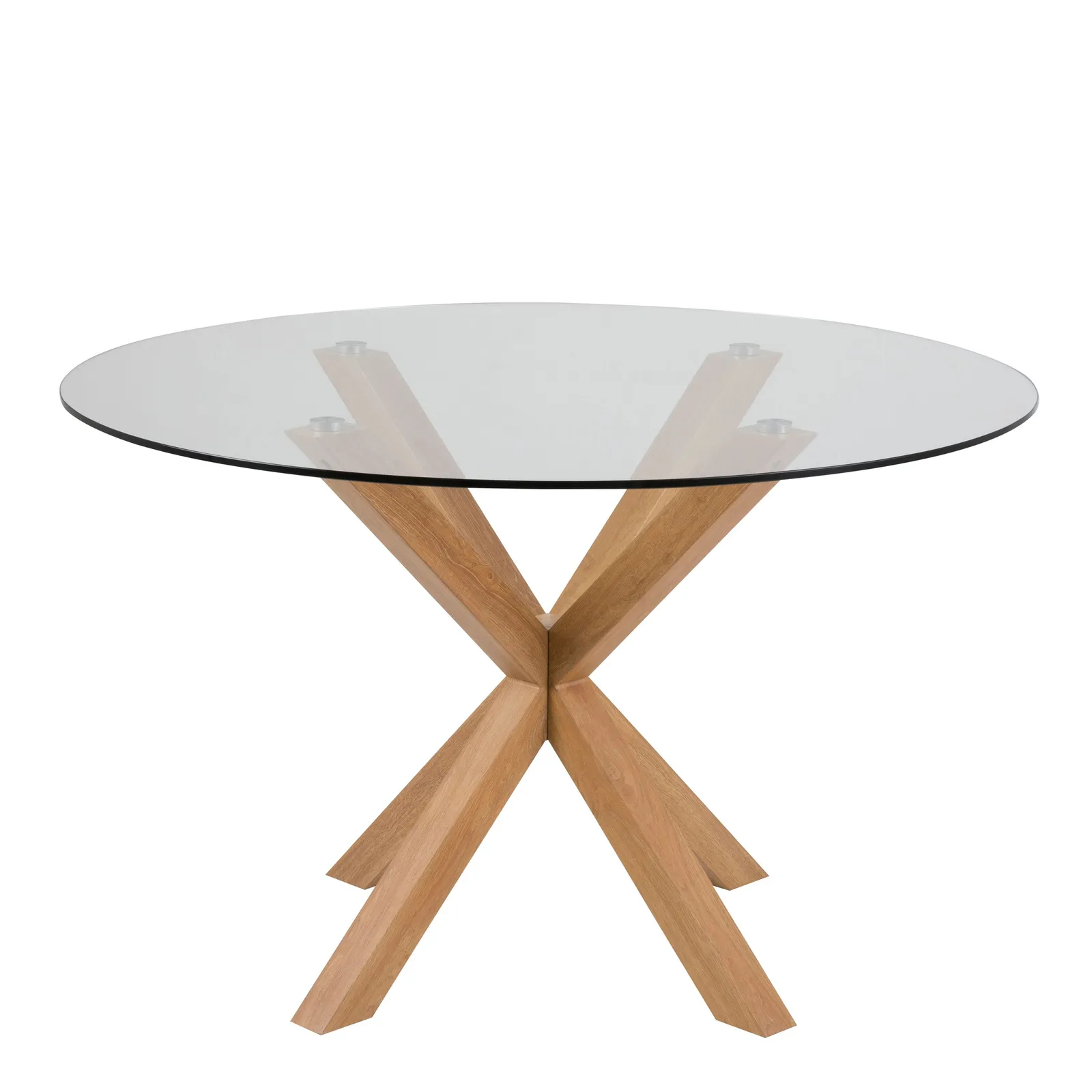 Furniture To Go Heaven Round Dining Table with Ceramic/Glass/Marble Top 119cm in Clear 2