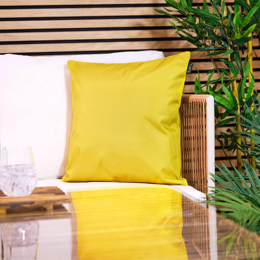 icon Indoor & Outdoor Outdoor Print Waterproof Cushion, Lime Green in Yellow