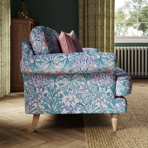 Jolene William Morris Woodland Weeds Print Velvet 3 Seater Sofa 2