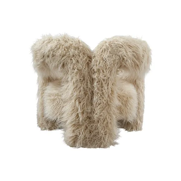 Freyja Ivory Faux Fur Accent Chair 5