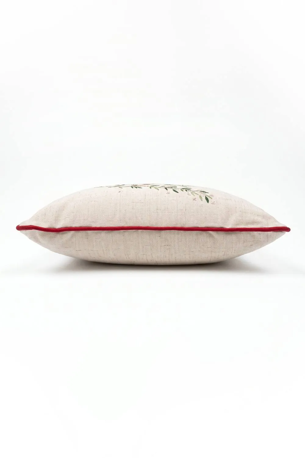Homescapes Woven Christmas Trees Cushion with Cover, 45x45cm in Cream 3