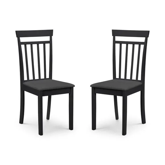 Coast Set of 2 Dining Chairs, Faux Linen 2