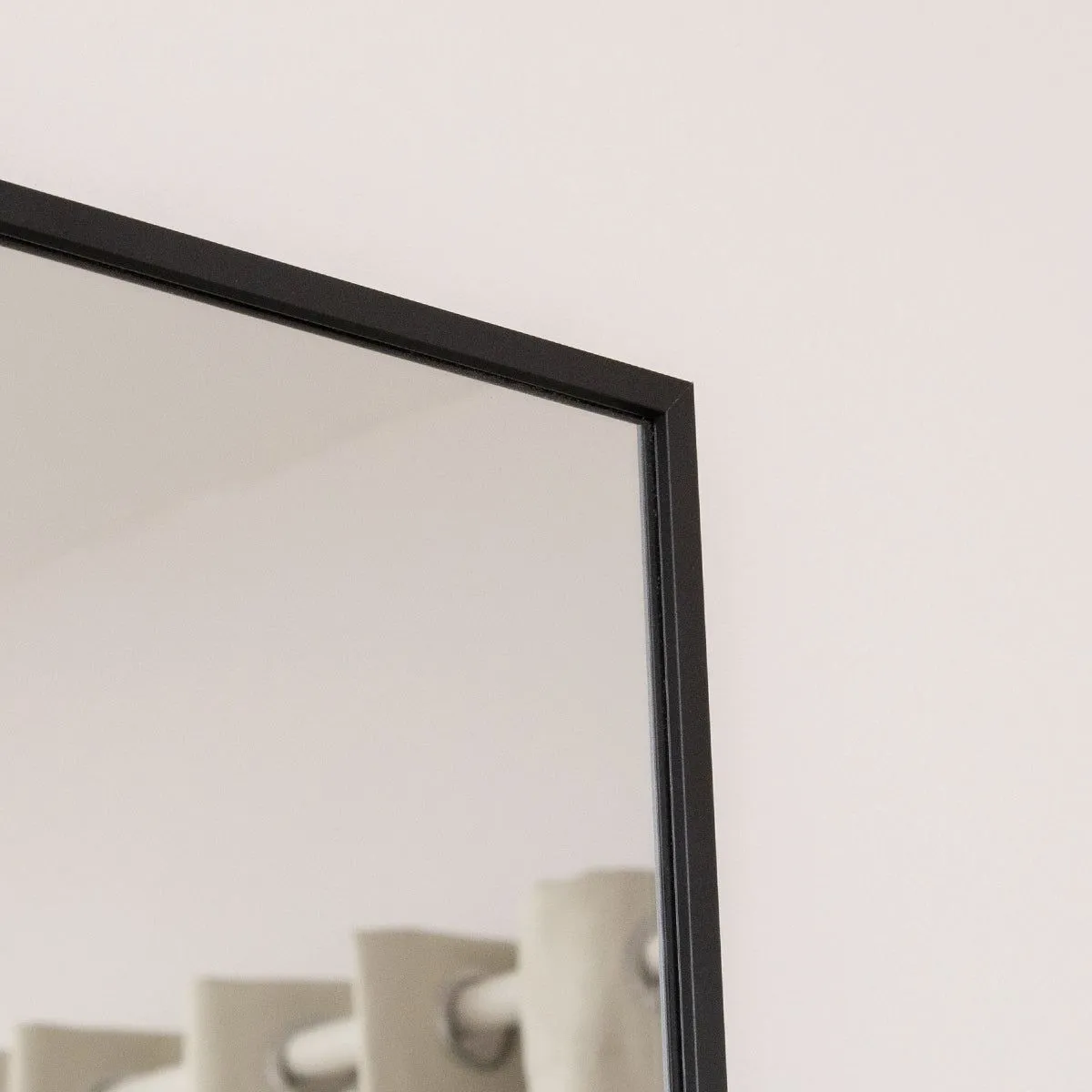 Melody Maison Large Black Thin Framed Wall Mirror 100cm X 50cm 5