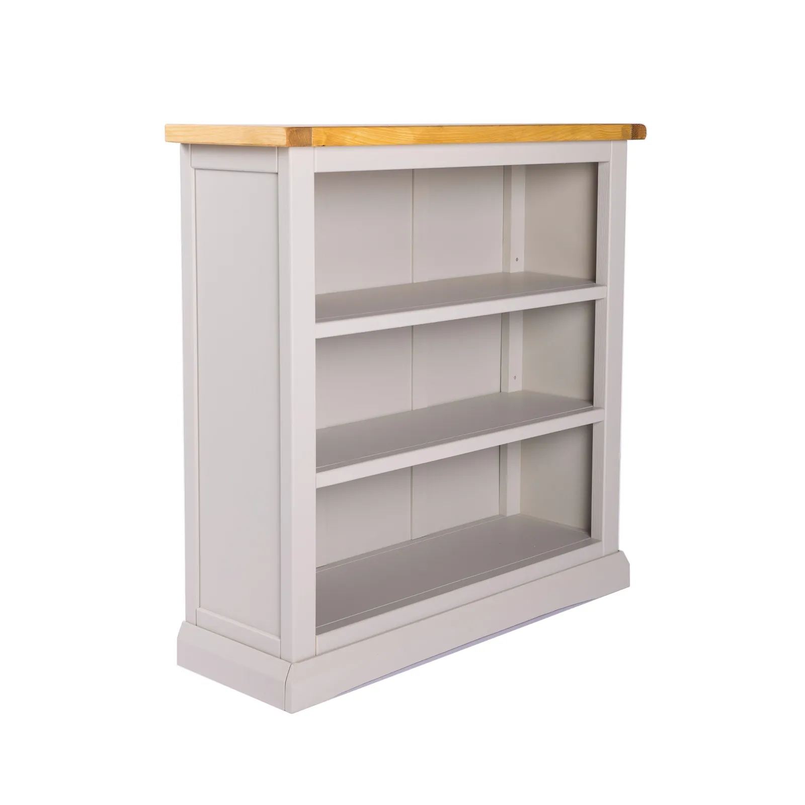 Cabinet Bits Bookcase with plinth 90x90x30cm in Light Grey 2