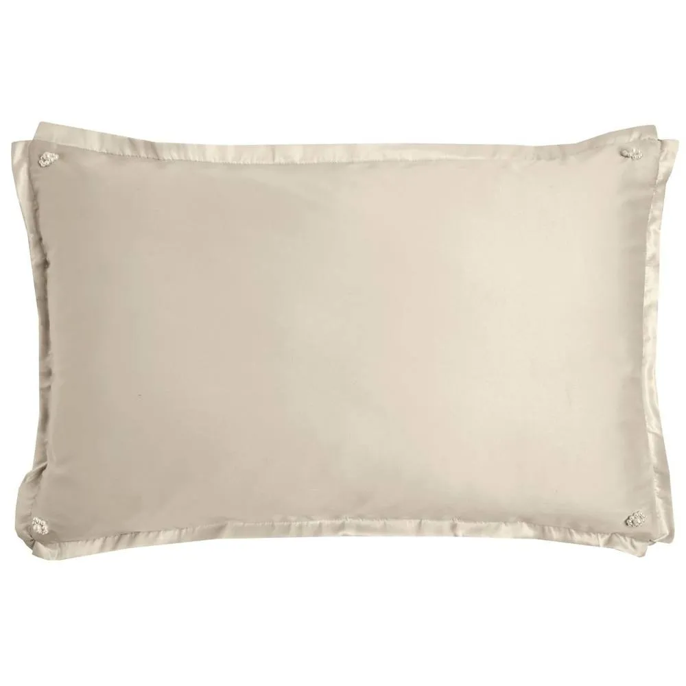 Smart Living Caprice Polycotton Soft & Breathable Pillowcase Pair in Ivory
