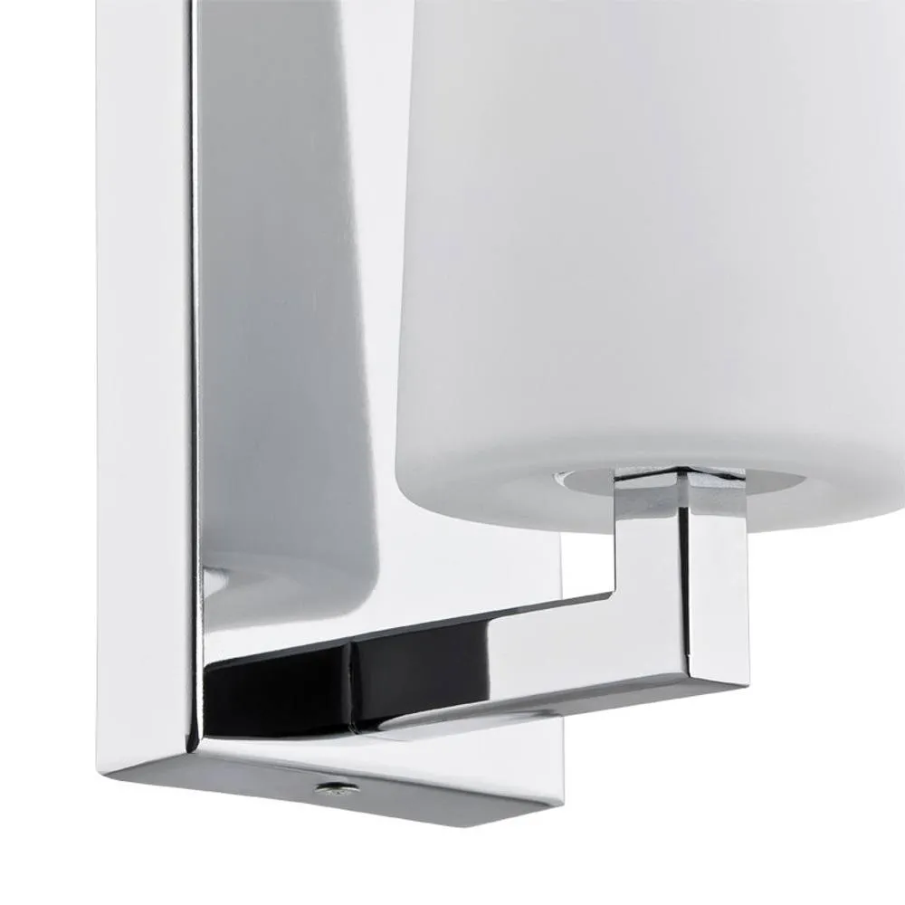Netlighting Camelot Wall Lamp With Shade Chrome Base Glass Opal Matt in Silver 2