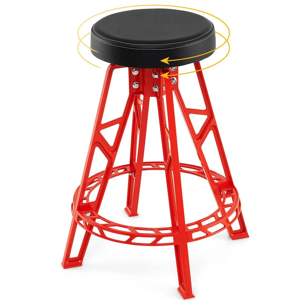 Costway 28" Swivel Shop Stool Garage Chair w/ Round Padded Seat Mechanic Stool 3