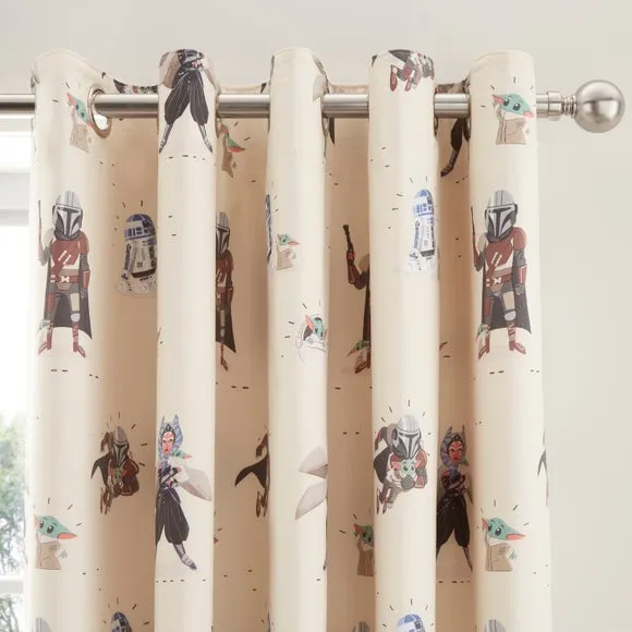 Star Wars The Mandalorian Blackout Eyelet Curtains
