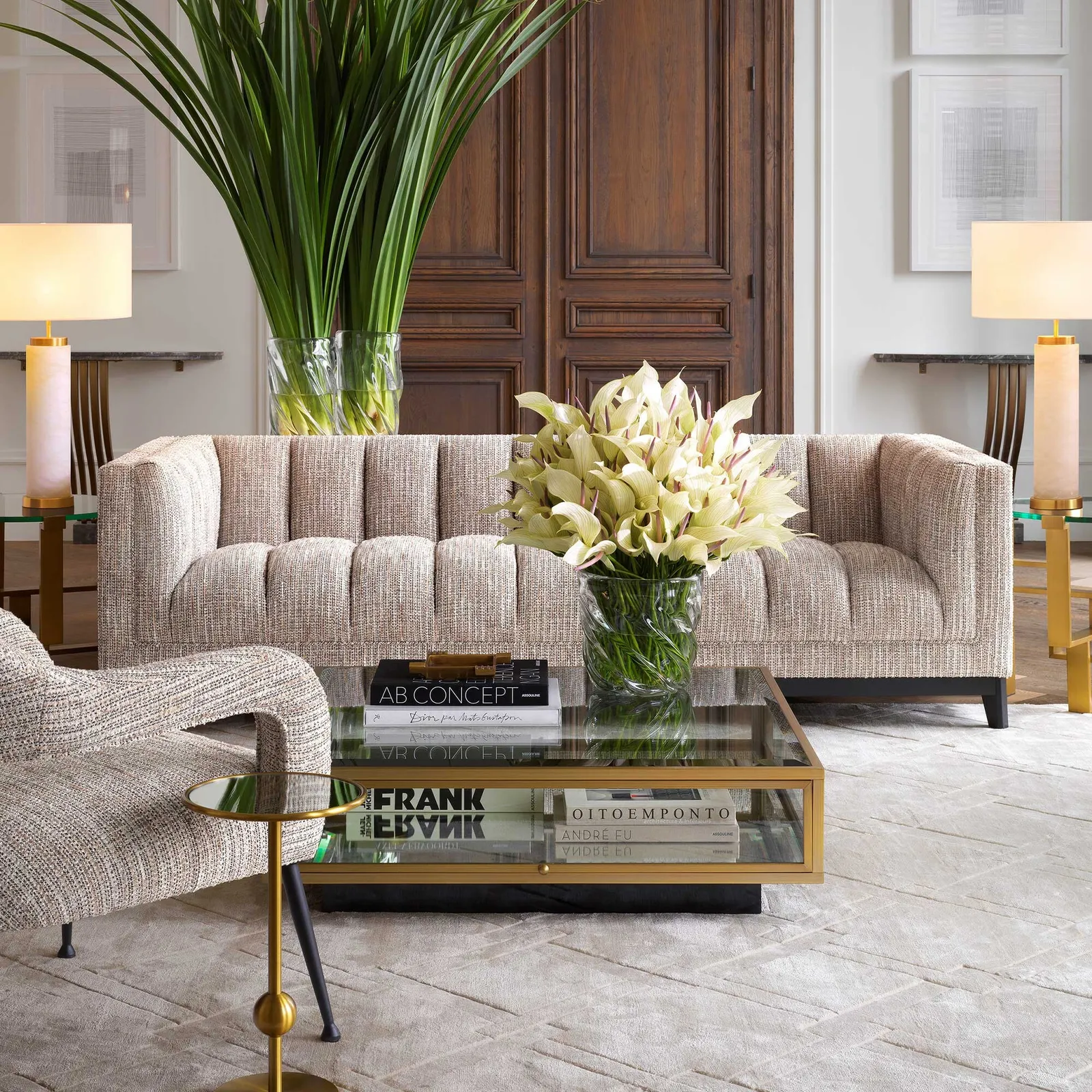 Eichholtz La Belle Carpet Silver Sand 300X400Cm Rug, Square Viscose | Barker & Stonehouse 2