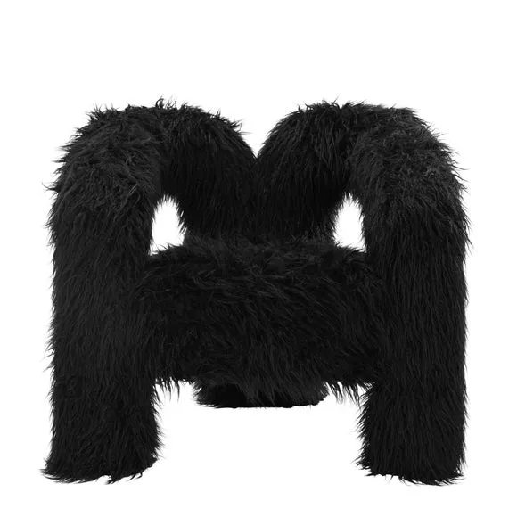 Freyja Faux Mongolian Fur Occasional Chair 3