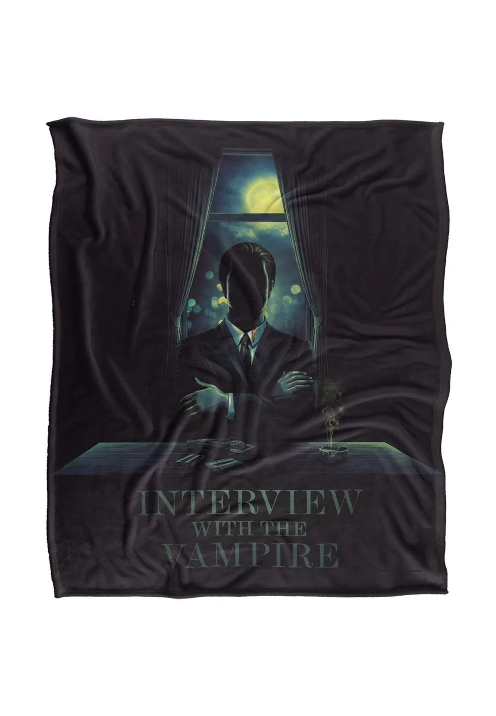 Warner Bros. Interview With The Vampire Silhouette Silky Touch Super Soft Throw Blanket 152 X 127 cm in White