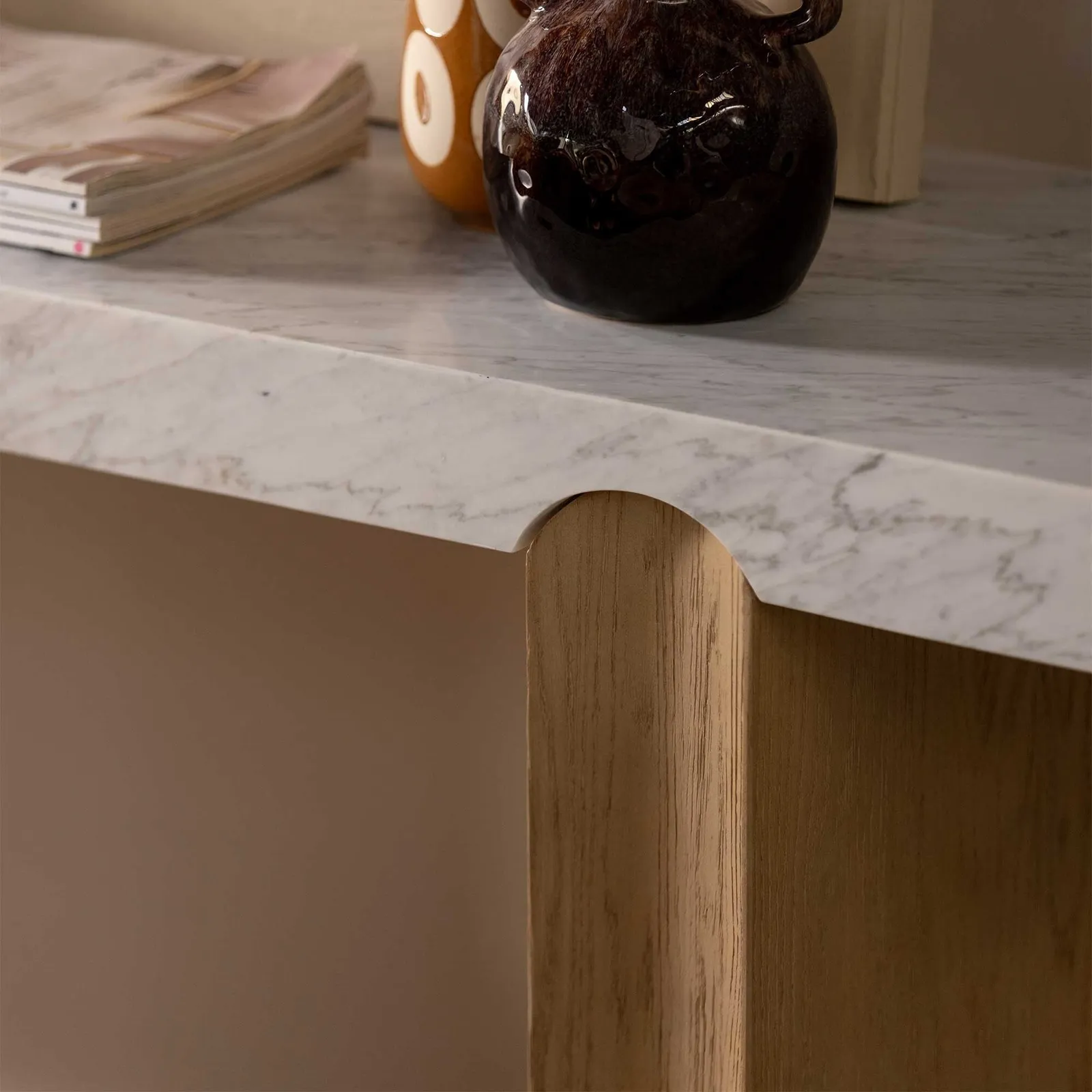 Plover Console Table 180X45X80Cm, Neutral Marble | Barker & Stonehouse 3