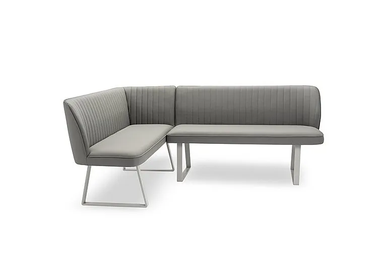 Fumo Faux NC Leather Left Hand Facing Corner Dining Bench