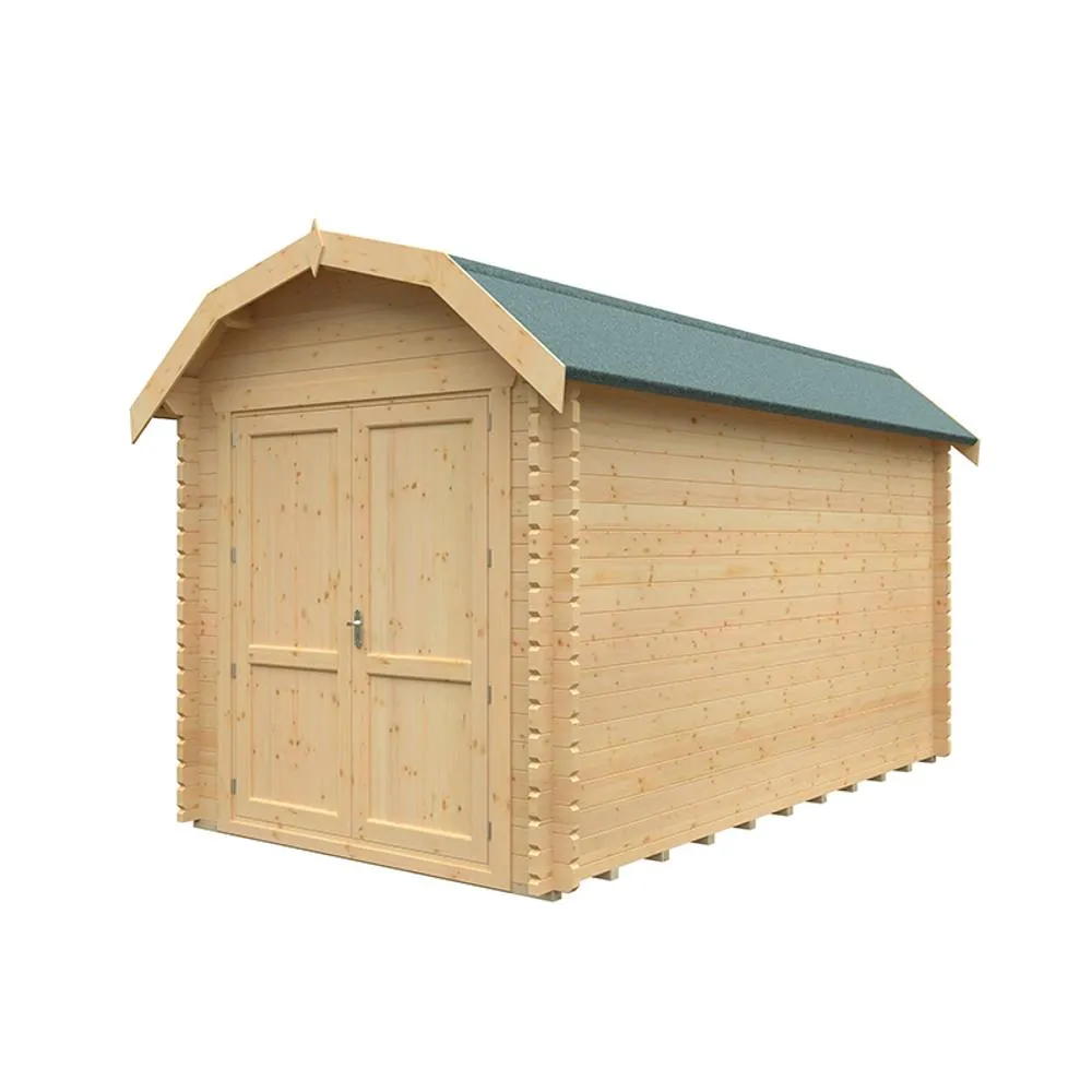 Buttercup Farm 14x8w The Alford Barn Plus 44mm Cabin - L415 x W235 x H277.6 cm in Natural 5
