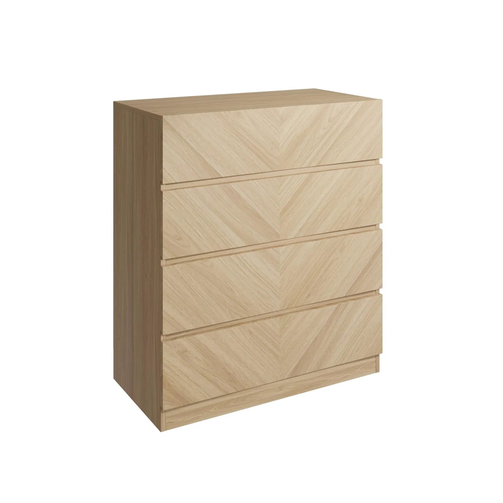 GFW Catania 4 Drawer Chest in Light Oak 4