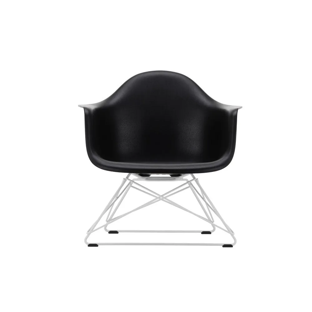 Vitra Eames LAR Chair Deep Black White Powder Coated Wire Base With Cross Struts 1